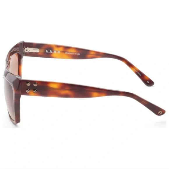L.A.M.B. Women's Sunglasses Brown Tortoise New with Case - Picture 2 of 3